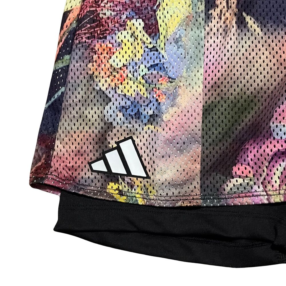 Adidas Melbourne Skirt Girls Large Vibrant Multicolored Mesh Tennis Short NWT - Picture 3 of 7